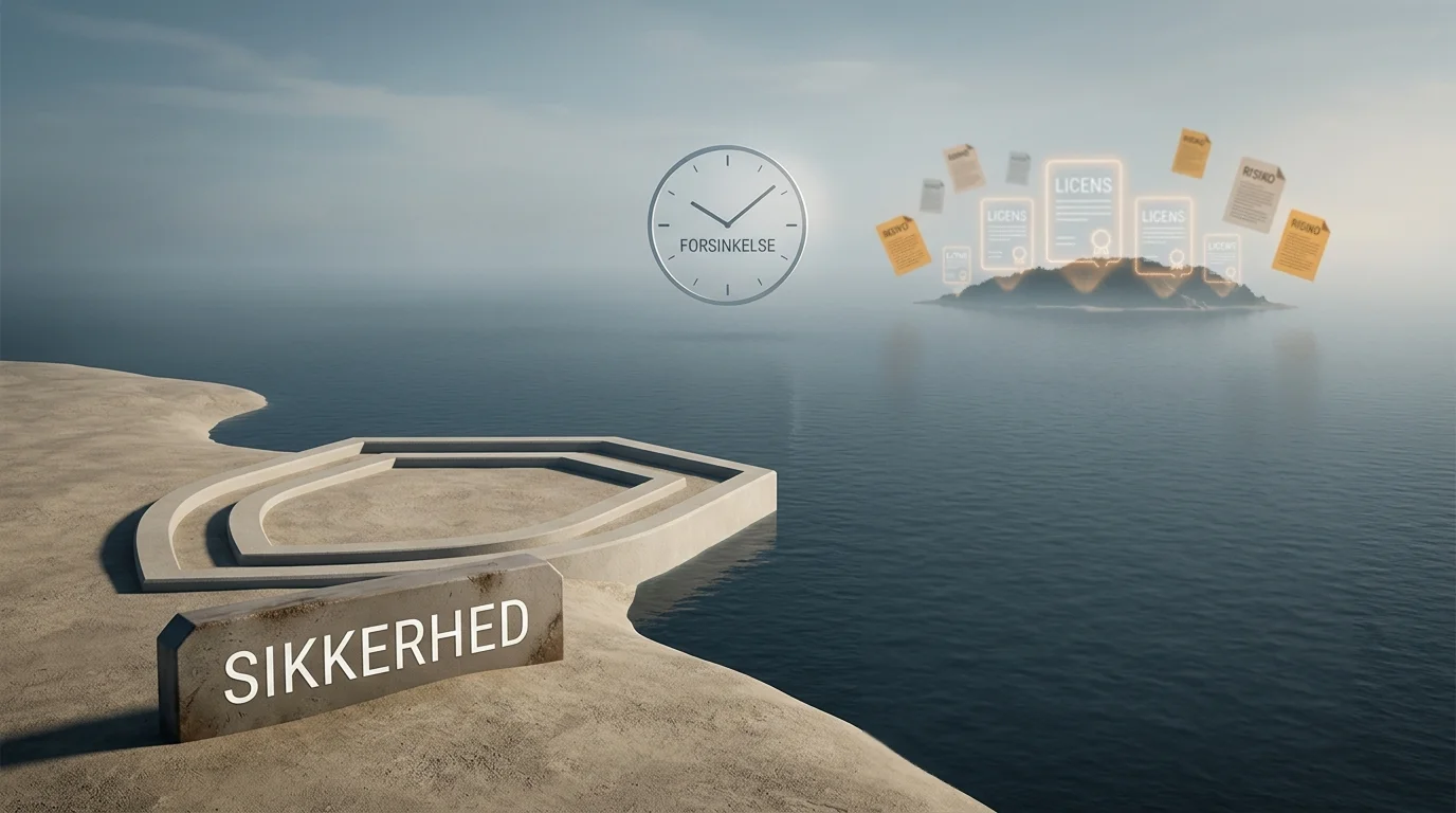 Konceptuel illustration af off-shore-licenser uden for EU med svagere tilsyn